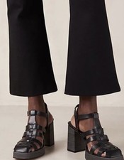 Svegan ALOHAS Rollers 39 BLACK  Fisherman Vegan Leather Sandals 8-8.5