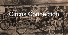 C1910's - Barnum & Bailey Circus Baker Troupe Clowns on Motorcycles RPPC - AAFN