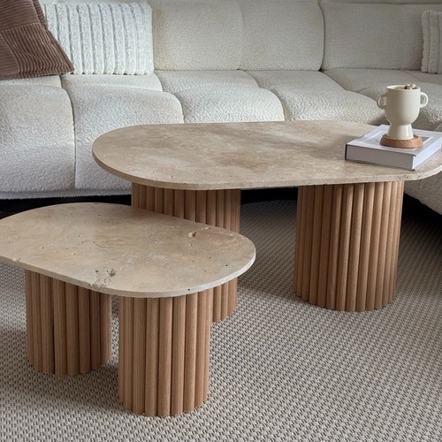 Table basse ovale duo