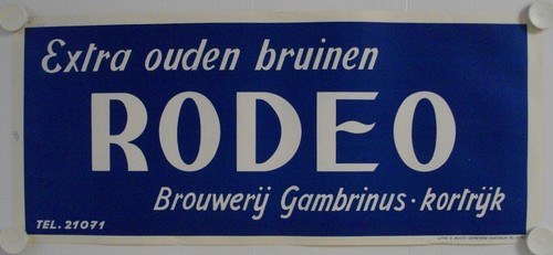 Affiche bière belge rodeo - affiche,