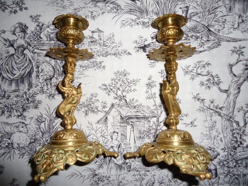 Paire chandeliers bougeoirs - de,