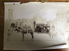 Egypt, G. Lekegian, photo late 19th century albumen print, camel canopy.