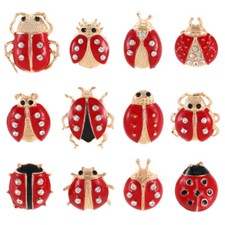  12 Pcs Pin Coccinelle Epingle