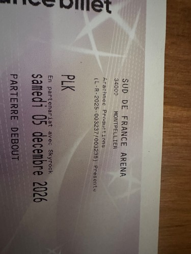 Billet concert plk - billet,