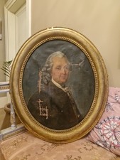 Huile sur toile de forme ovale