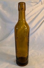 Blown Glass Beer Bottle Molded Embossed Brewery Malterie Reveloise (31)