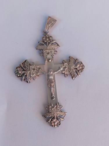 Croix crucifix pendentif nacre - pendentif,