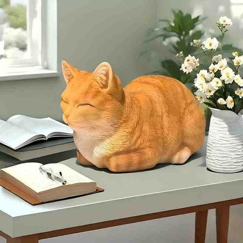 Statue chat endormi - de,