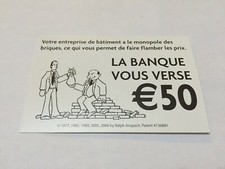 CARTE MONOPOLISTE LA BANQUE