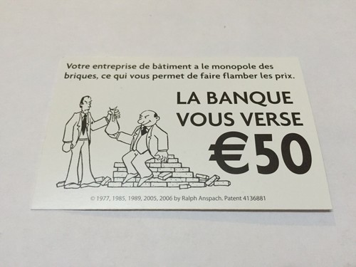 Carte monopoliste banque - carte,