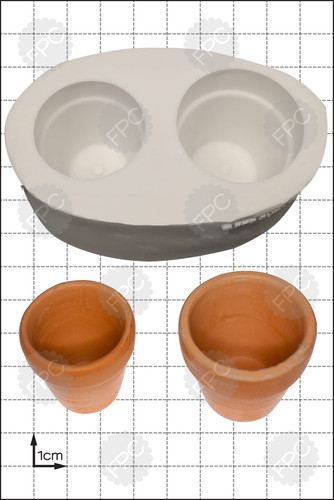 Moule silicone fleur pots - moule, 3d
