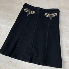 Rare Burberry Blue Label Wool Nova Check Flare Skirt Size 36 Length 50cm