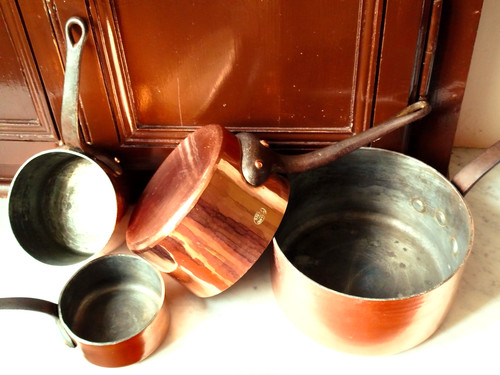 Copperpan antique tin lined - antique,