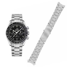 20mm Solid Stainless Steel Strap Bracelet compatible for OMEGA Speedmaster Watch
