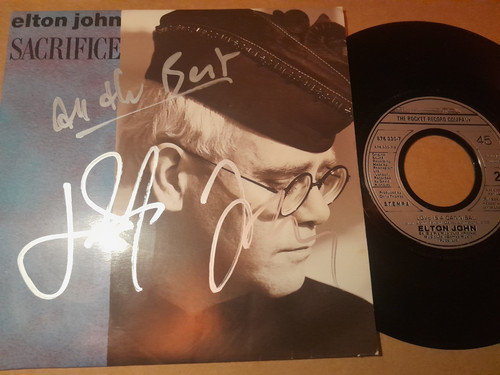 Elton john autograph 45t - john,