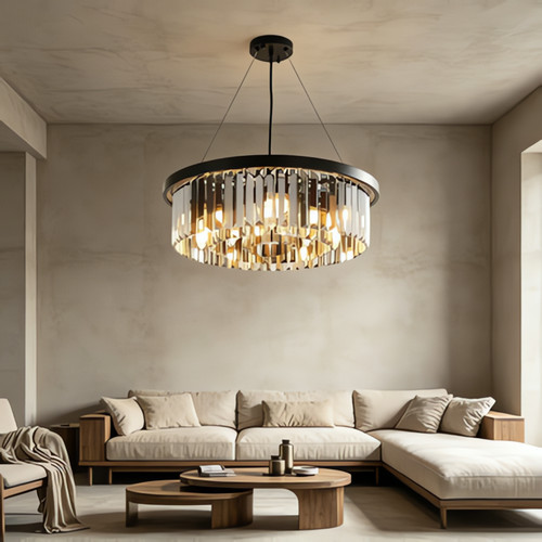Lustre cristal plafonnier - lustre, en