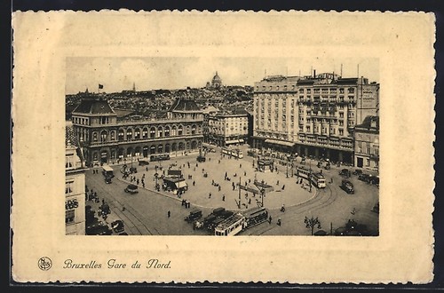Carte postale bruxelles - postale, gare