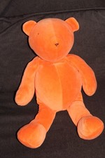Peluche doudou  NOUNOURS PRINTEMPS 1999 2000  OURS ORANGE 40 CM