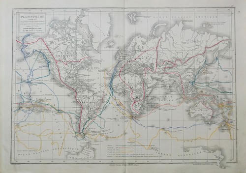 Carte géographique ancienne - ,