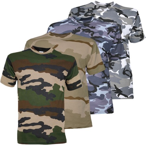 Tee shirt camo militaire - tee-shirt,