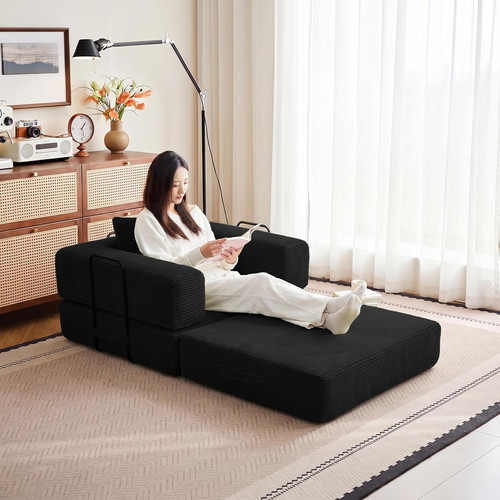 Convertible corduroy sofa - convertible,
