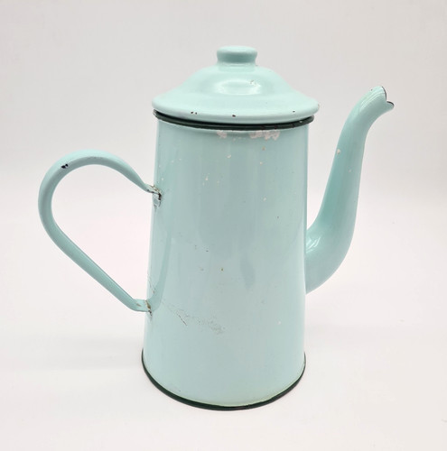 Ancienne cafetière émaillée - cafetière,