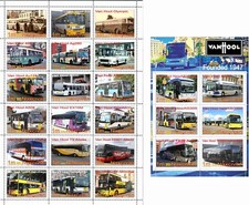 Stamp sheet+block Vanhool Bus Company 2021 Naxcivan issue