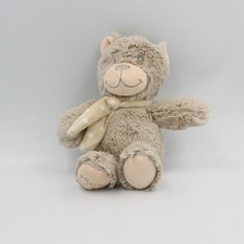 Doudou peluche ours gris beige