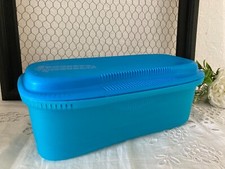 724⚜️ Tupperware Cuiseur à Pâtes Micro-Ondes Couleur Bleu 1.9 L Longueur 30 Cm