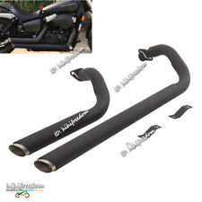 For Honda Shadow Spirit  Aero Phantom 750 VT750C Full Exhaust Black Muffler Pipe