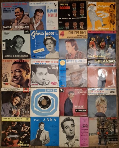 Lot disques vinyles 45 - ,