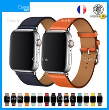 Bracelet Cuir pour Apple Watch 38 40 41 42 44 45 mm Serie 8 7 6 5 4 3 2 1 SE