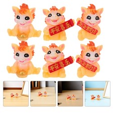  Lot de 6 figurines de chevaux miniatures 2026 - Décorations de gâteaux