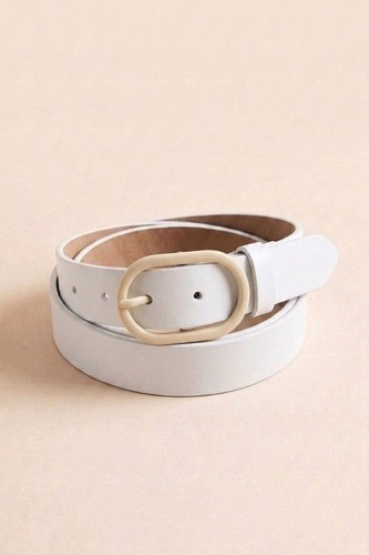 Ceinture femme cuir blanc