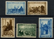 Belgique Belgie timbre touristique Label vignette - Brugge & Ostende