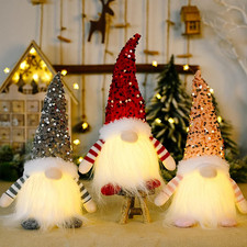 3x gnomes Noël lumineux