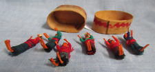 VINTAGE VOO DOO WORRY HAND MADE SIX 1" DOLLS IN ORIGINAL BOX GUATEMALA