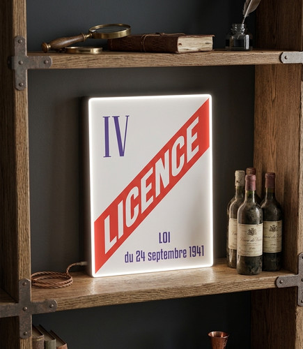 Enseigne licence lumineuse - lumineuse,