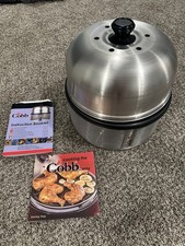 COBB PREMIERE PORTABLE STAINLESS STEEL GRILL/SMOKER CAMPING BBQ W/BAG-USED ONCE