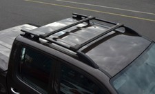 Noir Cross Barre Rail Set Pour Toit Côté Barres Pour Volkswagen amarok (2010