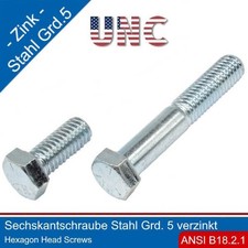 Hex Screw 5/8-11 UNC Steel Grade 5 Galvanized |