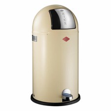 Wesco Kickboy Poubelle à pédale en acier amande 40 L