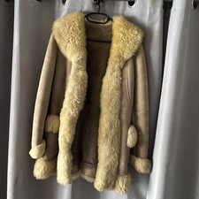 manteau mouton retourné beige