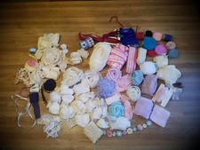 Vintage Lot Of Lace Trim, Edging, Sewing, Crafting, Doll Restoration, Yardage