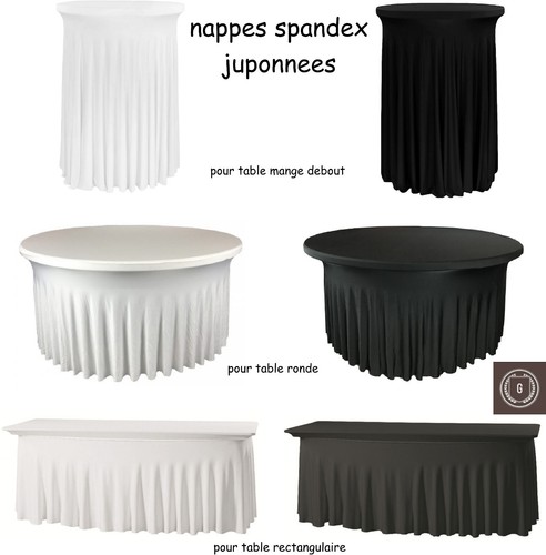 Nappe spandex juponnee housse - spandex,