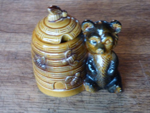Pot miel vintage ruche - a,