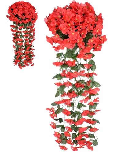 Fleurs artificielles rouges