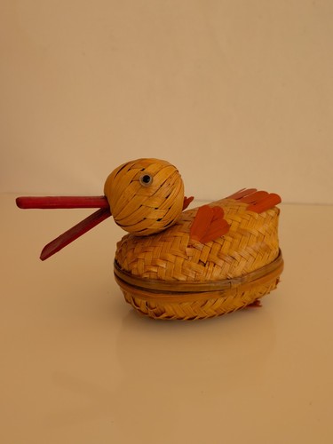 Panier canard osier - osier, vintage