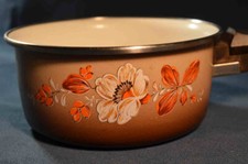 Casserole Email FLeurs Decor