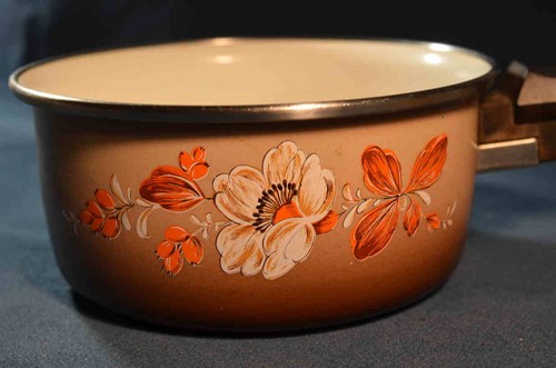 Casserole email fleurs - casserole,